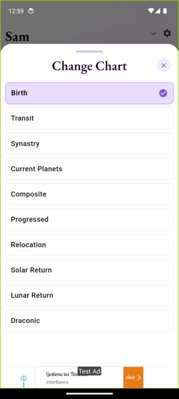Change Chart list with Synastry and Relocation but no astrocartography